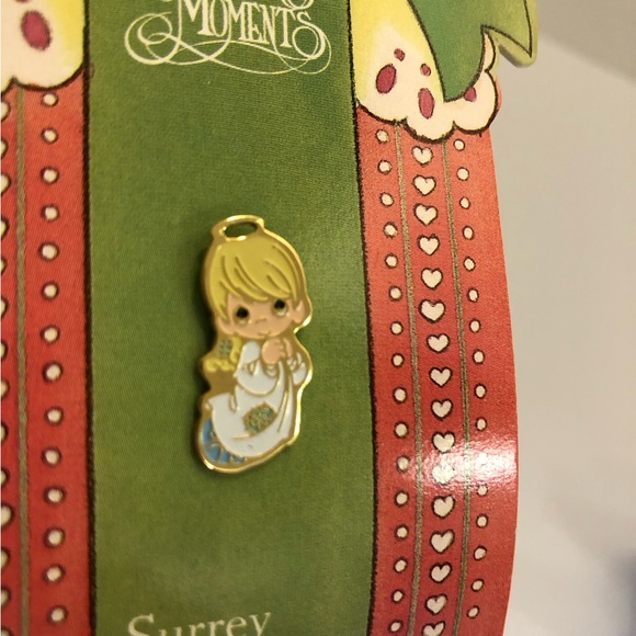 Vintage Precious Moments Pin Angel 1995 Surry Collectibles Ornament Card - Picture 3 of 11
